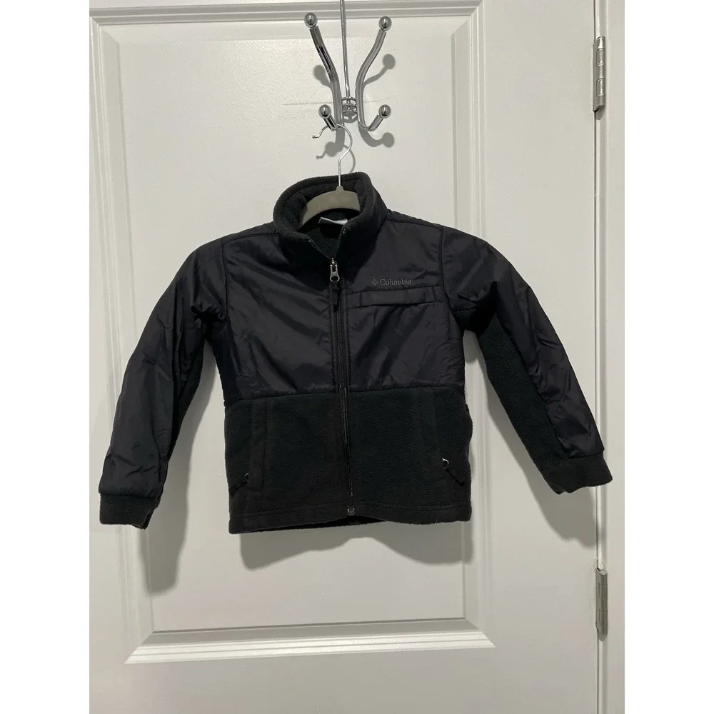 Columbia Boys' Steens Mt‎ Overlay Fleece Jacket Black XXS (4-5)